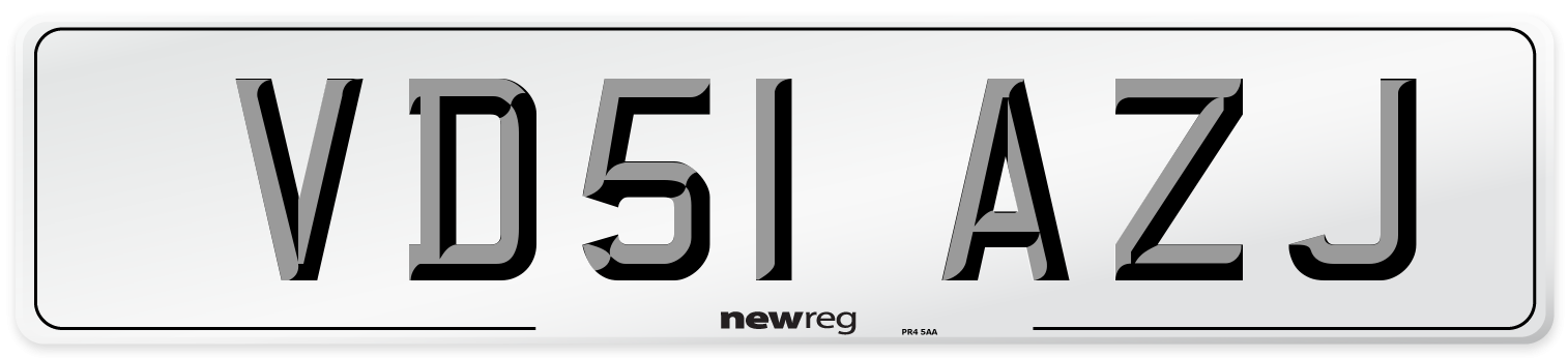 VD51 AZJ Number Plate from New Reg